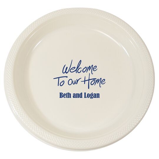 Fun Welcome to our Home Plastic Plates
